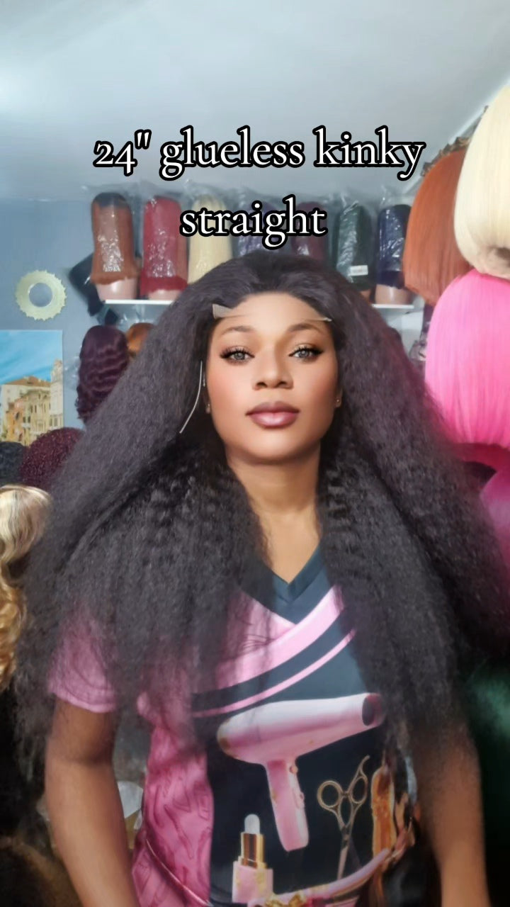 5by5 Glueless kinky straight