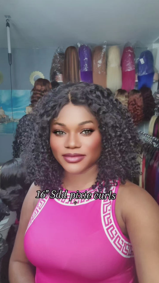 Pixie Curly frontal/ 5x5