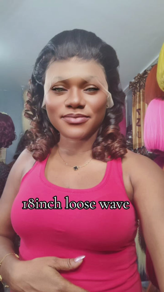 Frontal loose wave wig